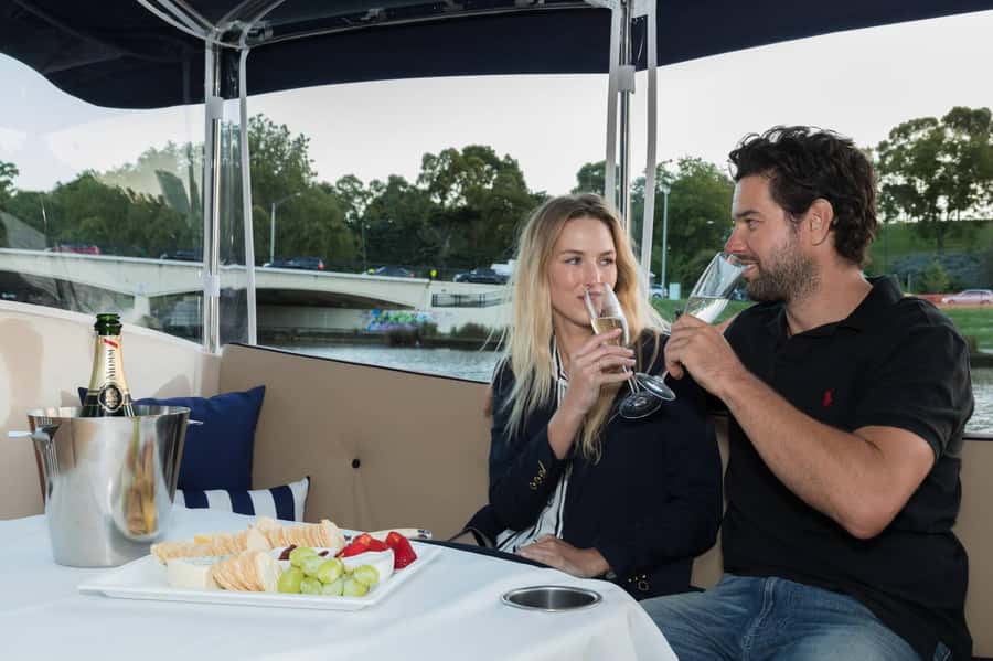 1.5Hr Yarra River Crown Flames and City Lights Cruise - Cheese, wine, and the best bottle choice
