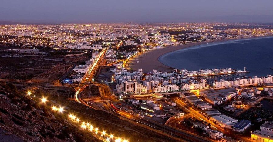 Agadir City Tour By Night - Agadir Eye and the evening city lights