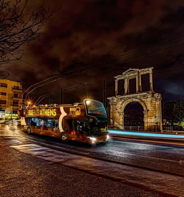 Athens: Big Bus Live-Guided Night Tour by Open-Top Bus - A short night ride with Athens at its brightest