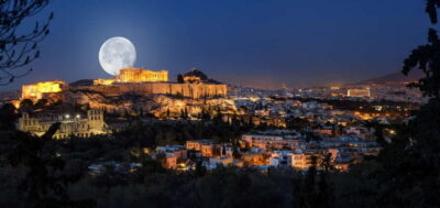 Athens: Big Bus Live-Guided Night Tour by Open-Top Bus