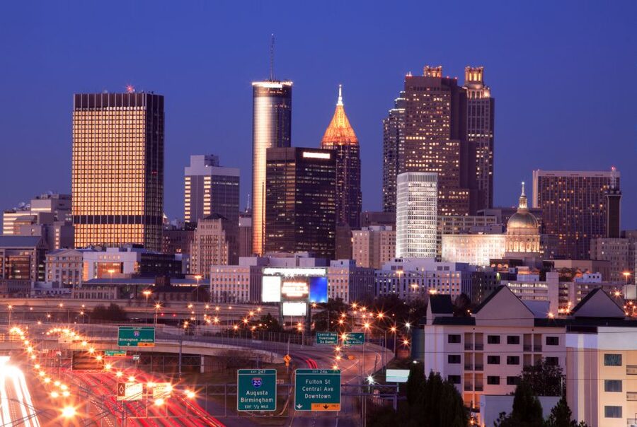 Atlanta: City Lights Night Tour with Photos & Dinner Stop - Key points at a glance