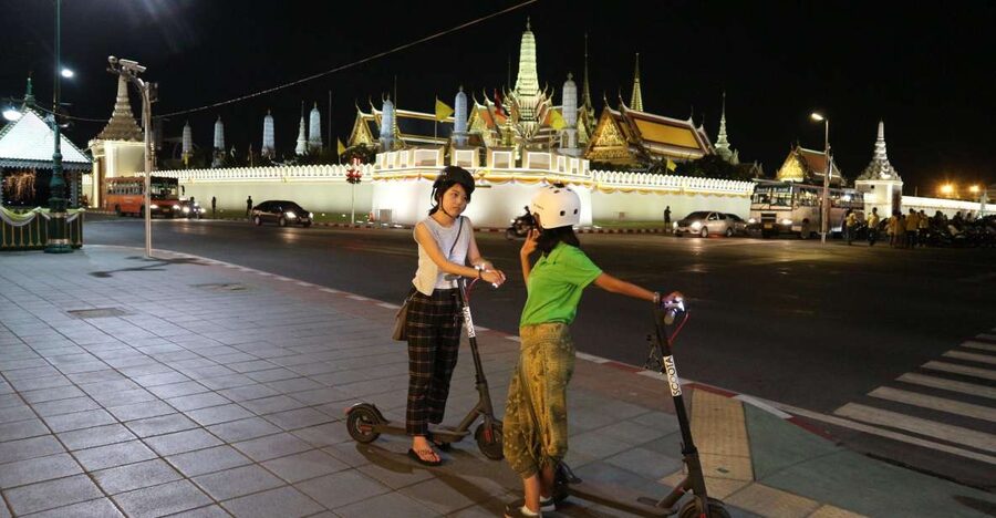 Bangkok: E-Scooter Night Tour with Local Street Food - Riding through Bangkok’s quieter lanes