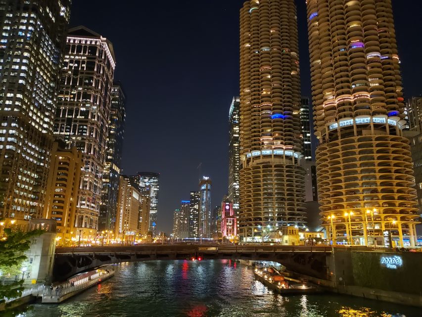 Chicago by Night River and Lake Cruise - The Chicago Harbor Lock is the surprise feature
