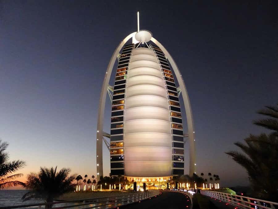 Dubai: Nighttime Guided City Tour by Van & Blue Water Island - Dubai Marina beside the Gulf