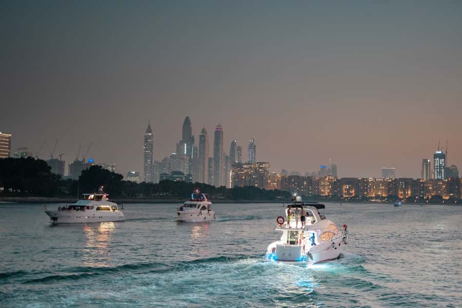 Dubai: Sunset & Night Cruise with Bites and Drinks - Atlantis and the Burj Al Arab photo stops