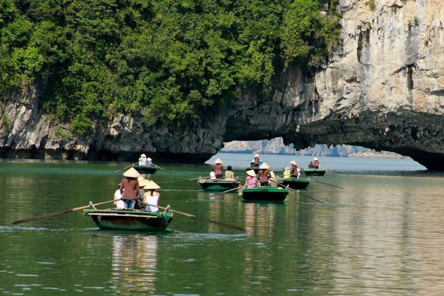 From Hanoi: Ha Long - Bai Tu Long Bay 2-Day 1-Night Cruise - Sunset on deck and an evening on the bay