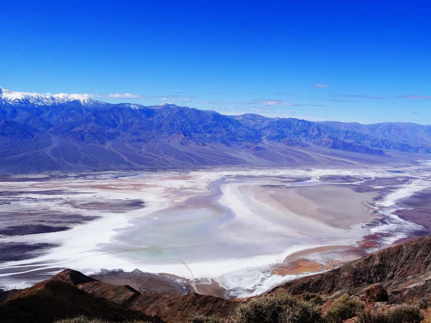 From Las Vegas: Death Valley Sunset and Starry Night Tour - The park sign and Dante’s View set the scale