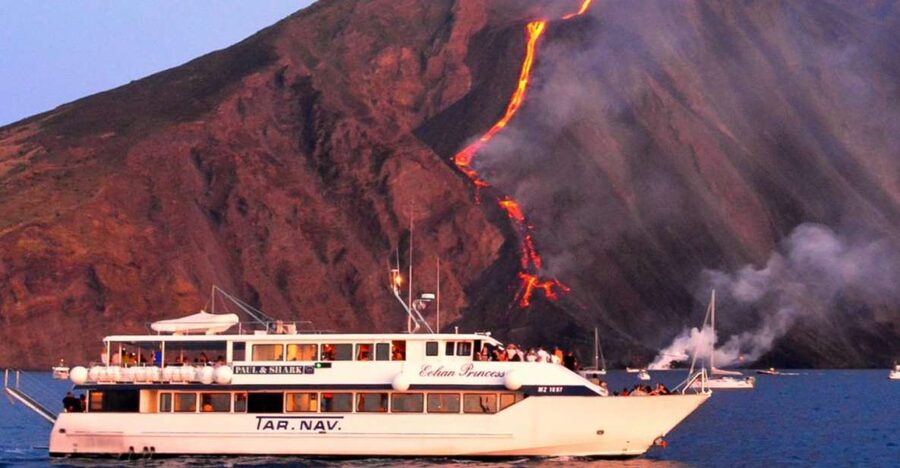 From Milazzo: Panarea and Stromboli Boat Trip by Night - Two hours on Panarea