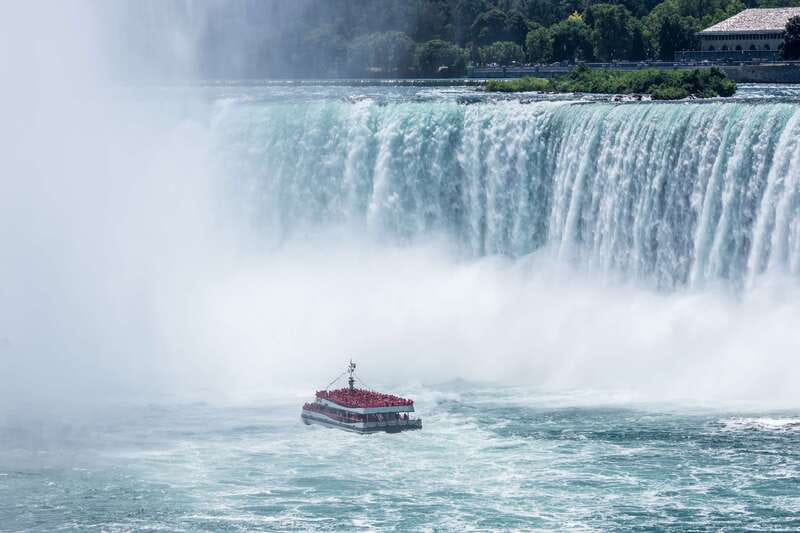 From Toronto: Niagara Falls Evening Tour With Boat Cruise - Hornblower and the Falls at river level