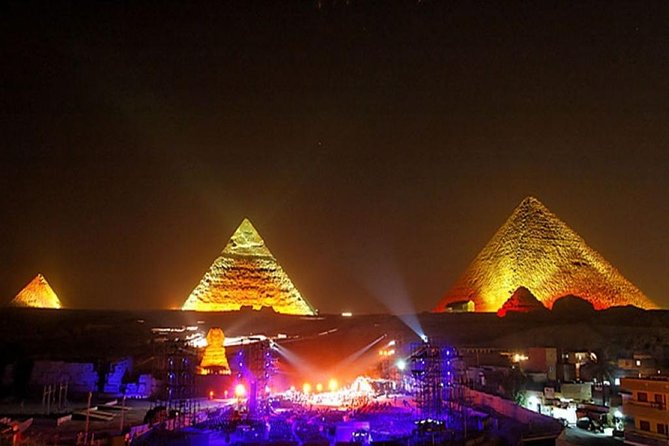 Giza Pyramids Sound & Light Show At Night - From Your Cairo Hotel to Giza