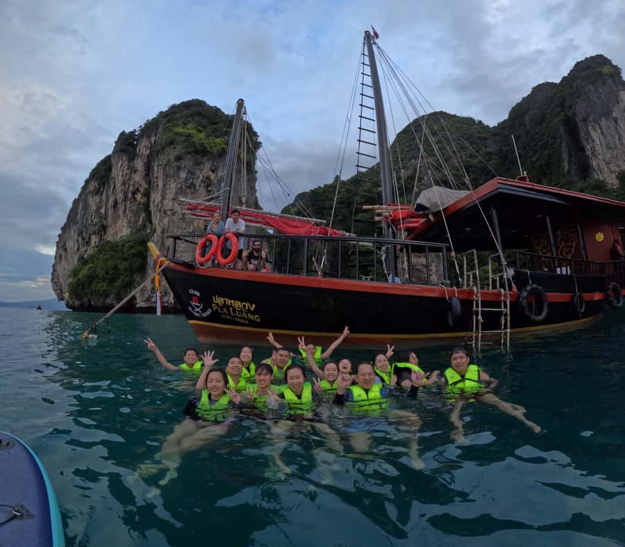 Krabi: 4-Island Sunset Snorkeling Tour & Bioluminescent Swim - Ko Poda is the evening centerpiece