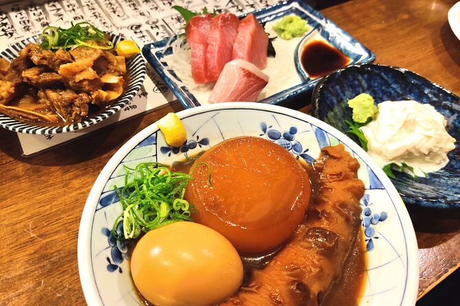 Kyoto Nighttime All-Inclusive Eats and Streets, Gion and Beyond - The first restaurant: small dishes and one included drink