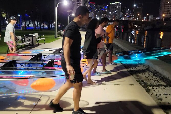 L.E.D. Light Kayak Miami City Lights - Safety, river traffic, and equipment concerns
