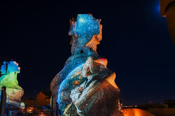 La Pedrera - Casa Mila Night Experience - Cava and Barcelona lights provide a calm finish