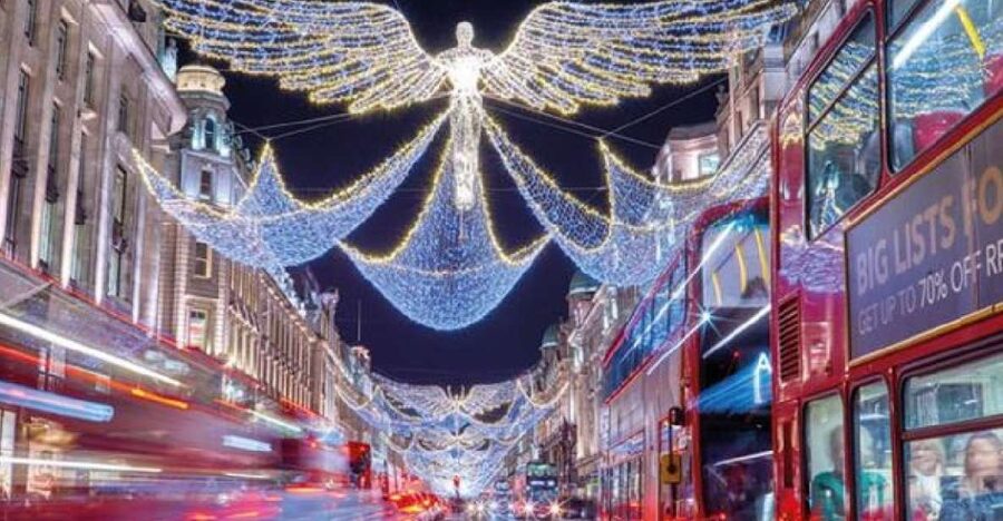 London: Christmas Lights Nighttime Bus Tour with Live Guide - Open-top views, cold air, and traffic