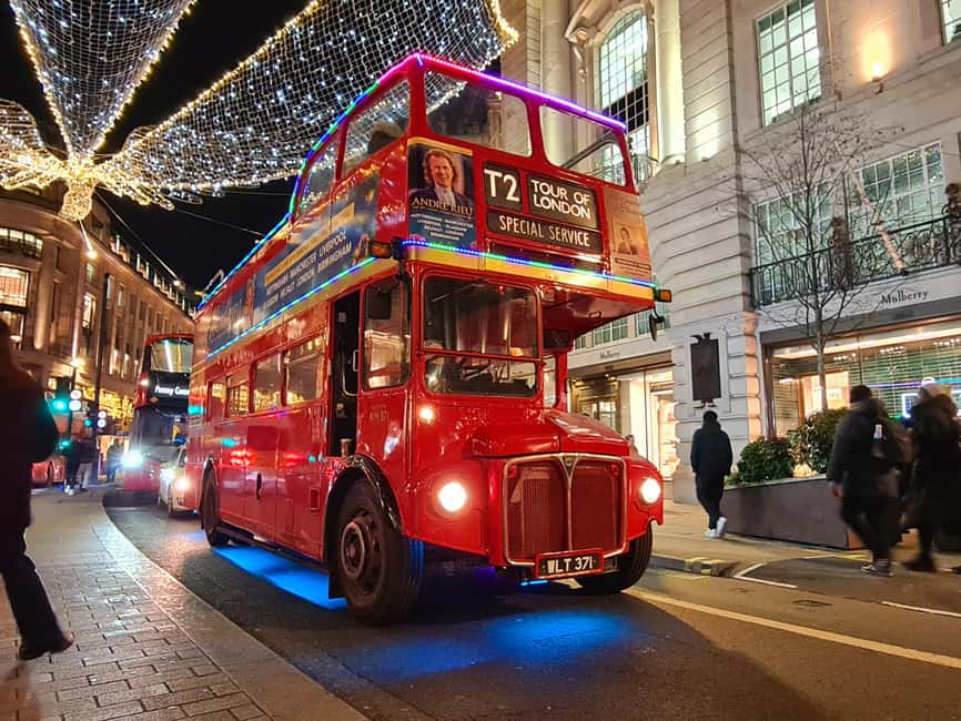 London: Christmas Lights Tour by Vintage Bus - St James’s, Piccadilly Circus, and Anteros