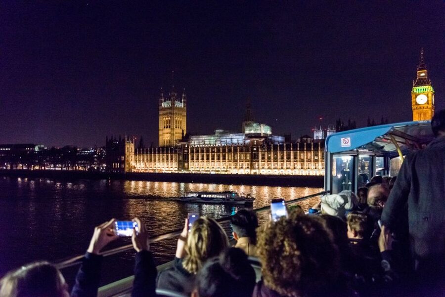London: Nighttime Open-Top Sightseeing Tour with Live Guide - Parliament Square, Big Ben, and the political heart of London