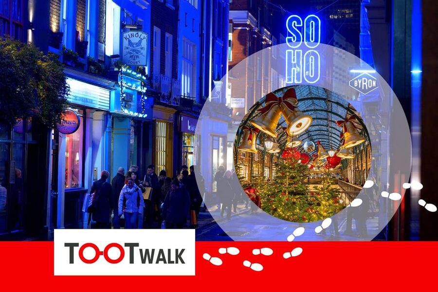 London: Tootbus Christmas Lights Tour incl walking tours - Soho and the short city circuit