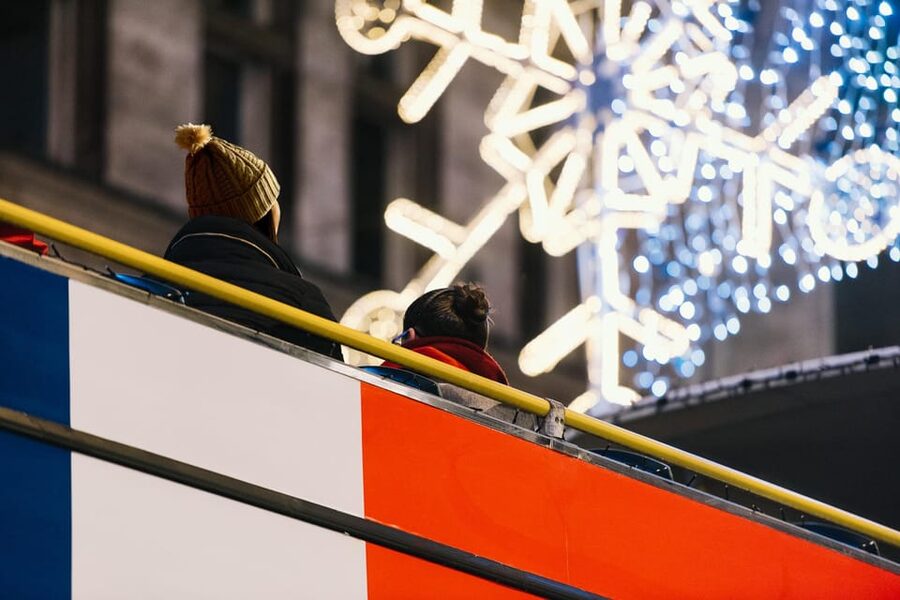 London: Tootbus Christmas Lights Tour incl walking tours - Starting at Coventry Street