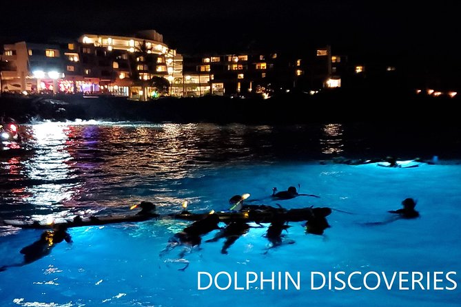 Manta Ray Night Snorkel at Kona, Big Island - Entering the water without fins