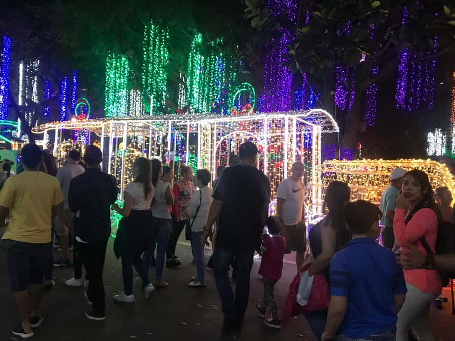 Medellin Christmas Lights Tour - The Medellin River Parks, about 45 minutes