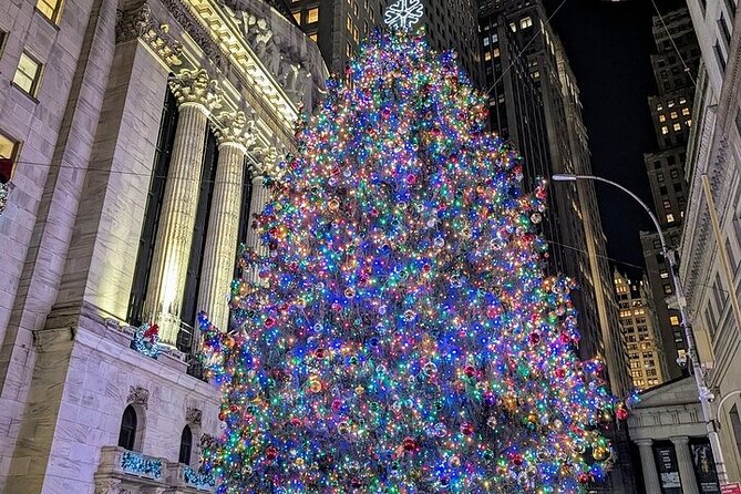New York City Holiday Lights Tour - South Street Seaport and Pier 17 for the best bridge views