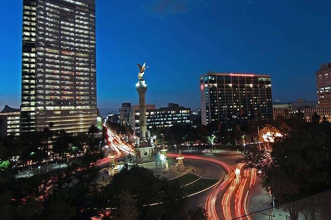 Night Tour of Mexico City Panoramic Ride on a Double-Decker Bus - Starting at the Zócalo after dark