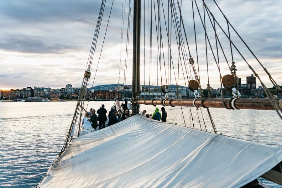 Oslo: Fjord Evening Cruise with Shrimp Buffet - Music, social seating, and the mood onboard