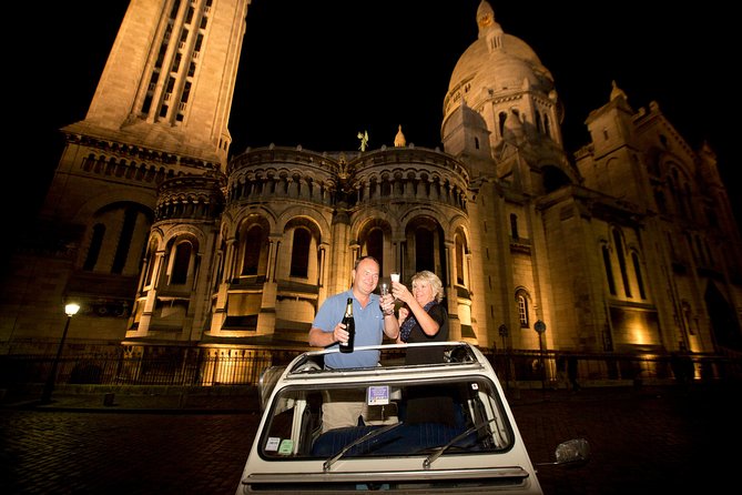 Paris and Montmartre 2CV Tour by Night with Champagne - What the two-hour route gives you