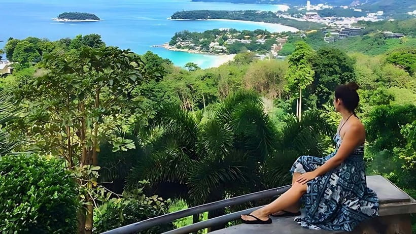 Phuket: Full Day City Tour with Night Market - Nark-Kerd Seaview Cafe adds another hilltop pause