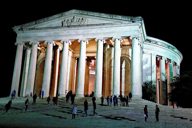 Private Night-Time Monuments Tour of DC for up to 10 Guests - The World War II Memorial is brief but visually strong