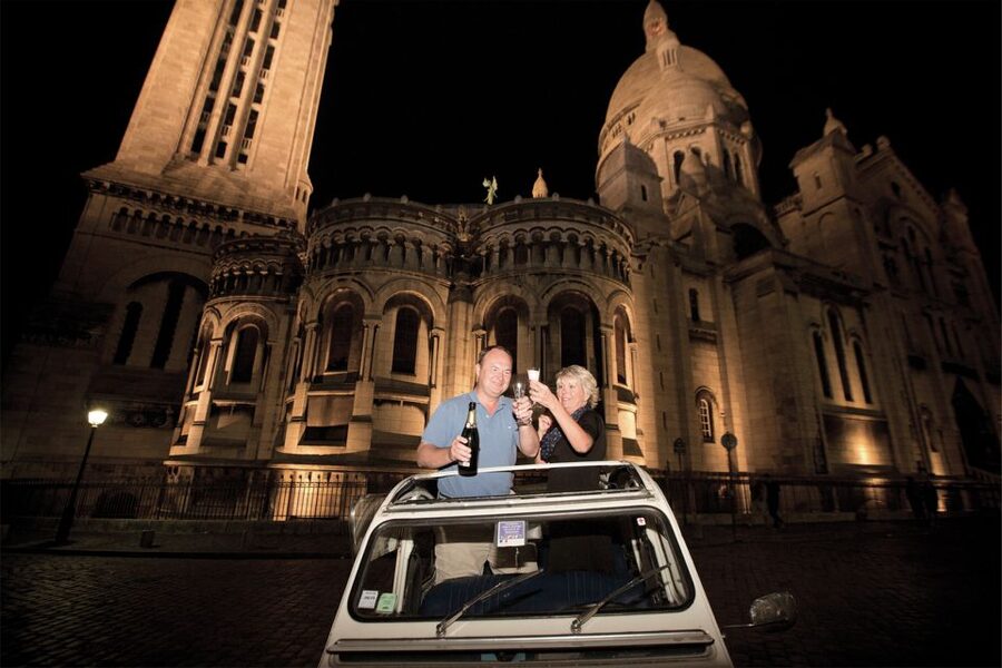 Private tour of Paris by Night with Champagne - Why a 2CV is the right Paris night ride