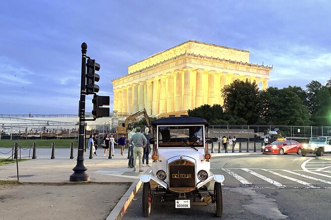 Public or Private DC Moonlight Tour by E-Cart or Vintage Car - Jefferson Memorial brings you to the Tidal Basin