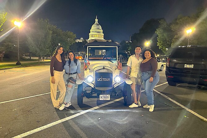 Public or Private DC Moonlight Tour by E-Cart or Vintage Car - Four memorial spaces add depth to the route