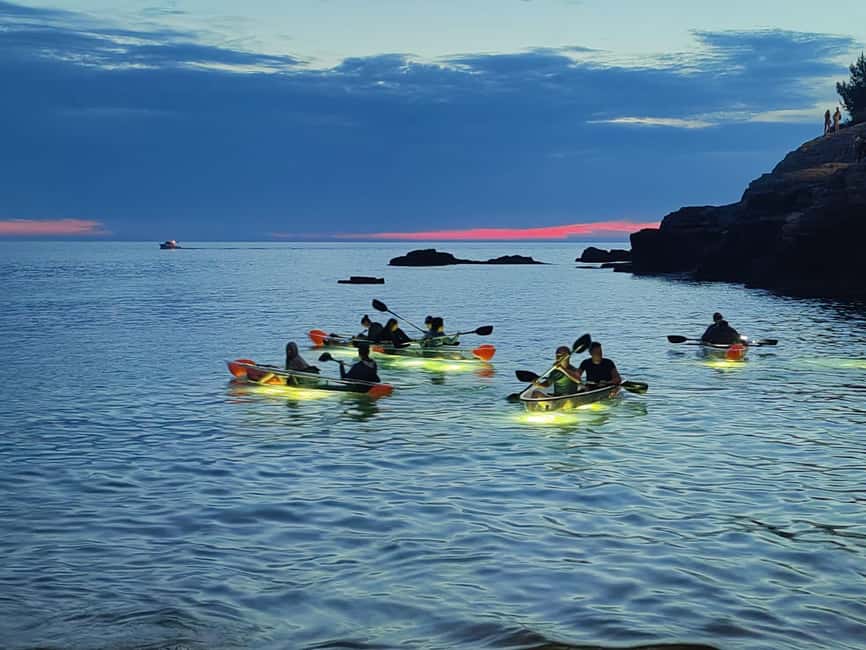 Pula: Cave Sunset/Night Tour in Transparent Kayak - Sunset on the Adriatic coast