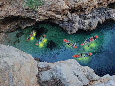 Pula: Cave Sunset/Night Tour in Transparent Kayak