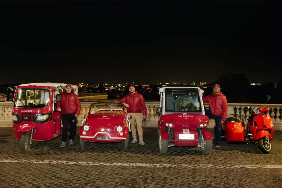 Rome: City Golf Cart at Night Tour - Castel Sant’Angelo adds drama beside the river