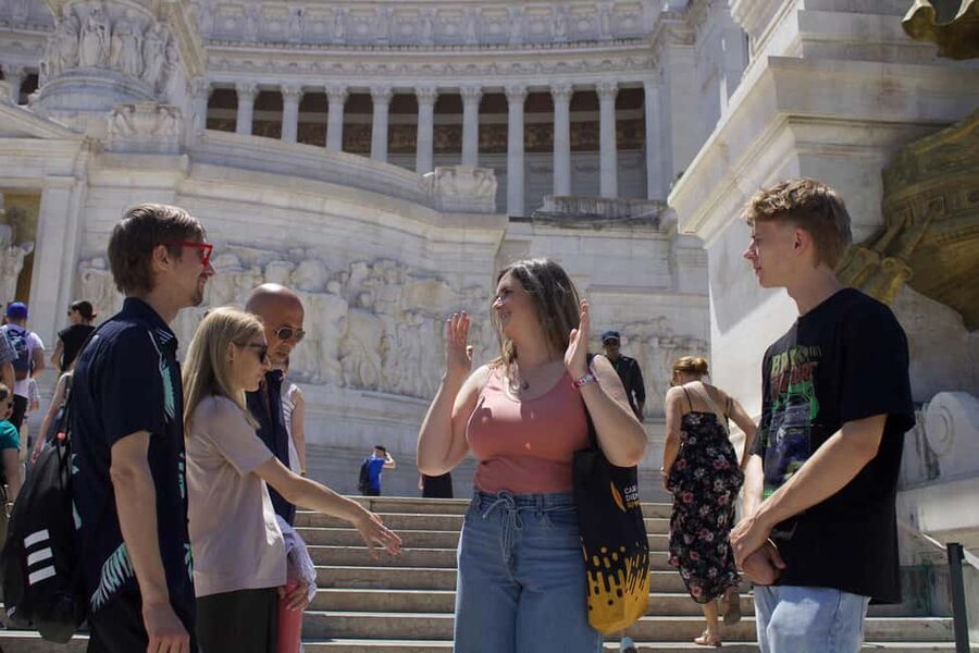 Rome: Small-Group Guided Day or Night Walking Tour - Piazza Venezia and Trajan’s Column connect old Rome