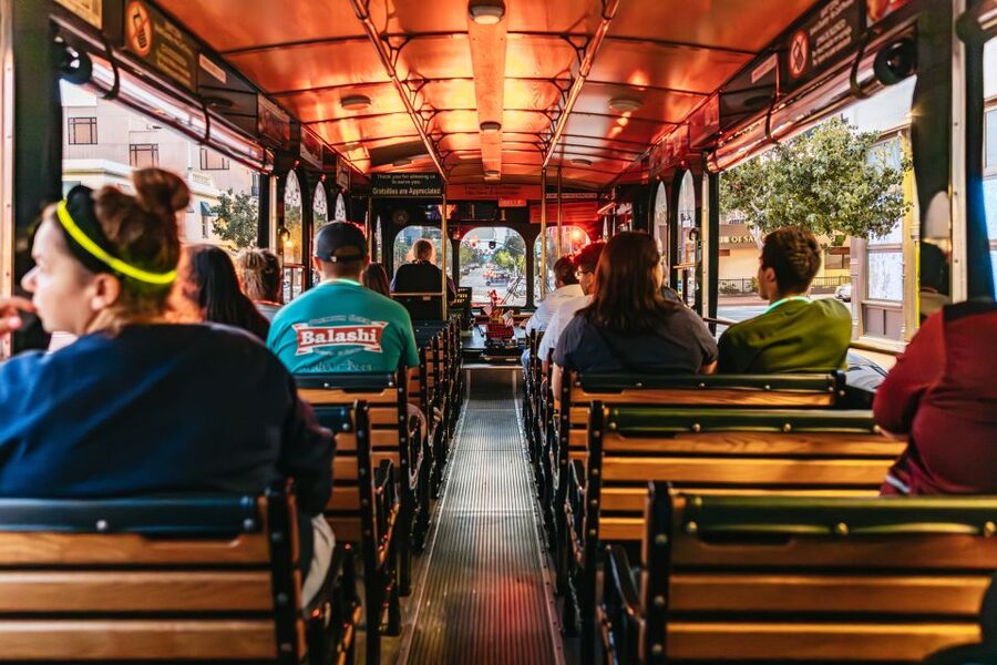 San Diego: City Lights Night Trolley Tour - Returning along the Embarcadero