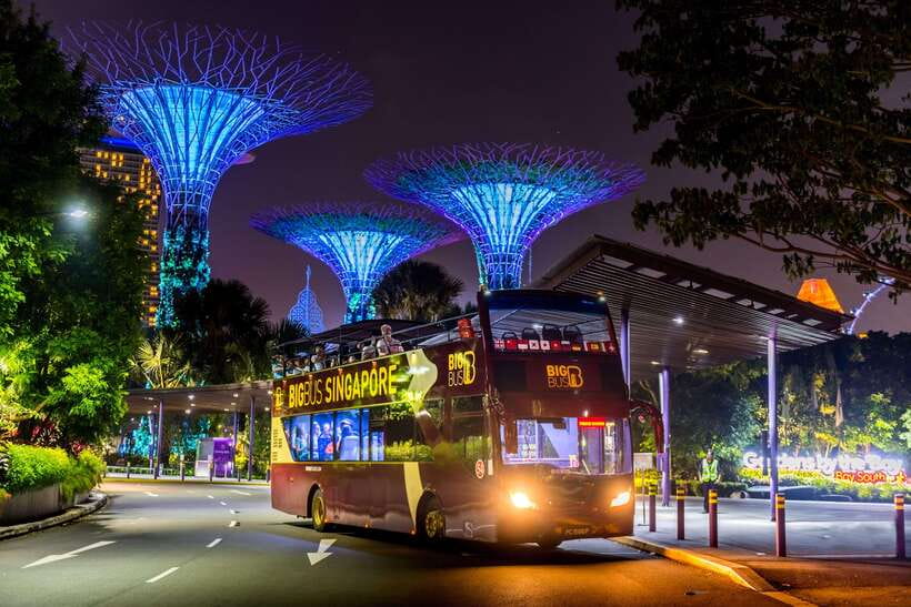 Singapore: Big Bus Night Tour by Open-Top Bus & Live Guide - Meeting at Suntec City before the 6:15pm departure