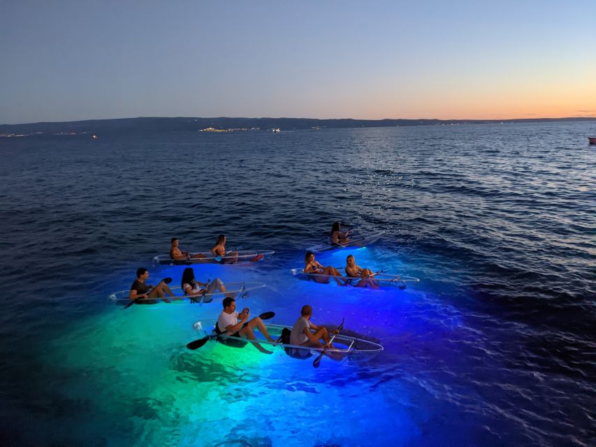 Split: Illuminated Evening Guided Kayaking Tour - Back to the sea and around the bay