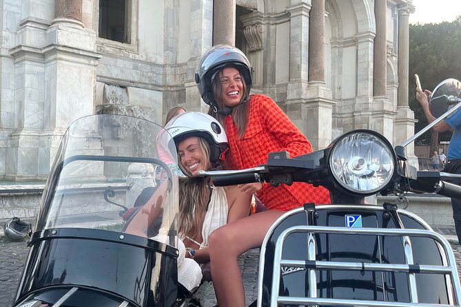 Vespa Sidecar Tour By Night with Pickup - Baths of Caracalla and the Pyramid of Cestius