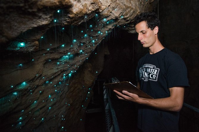 Waitomo Glowworm Caves Guided Tour - The short boat ride beneath the Glowworm Grotto