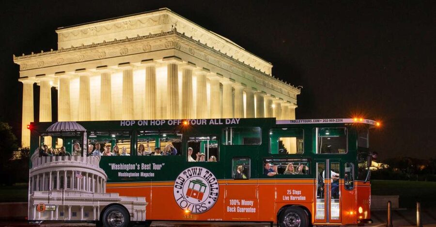 Washington DC: Monuments by Moonlight Nighttime Trolley Tour - The first ride through the National Mall